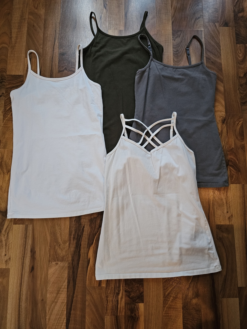 Maurices Tank Top Set in White, Olive, and Gray